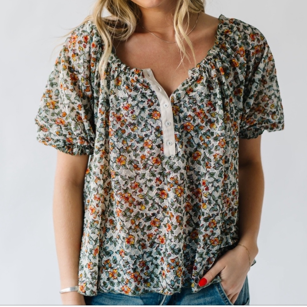 Free People Astra Floral Boho Top